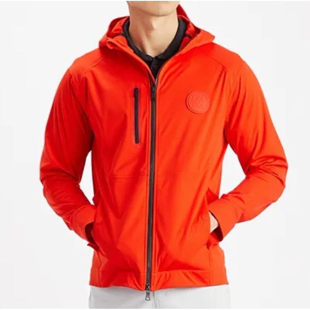 G/FORE Bright Orange Hooded Windbreaker Jacket